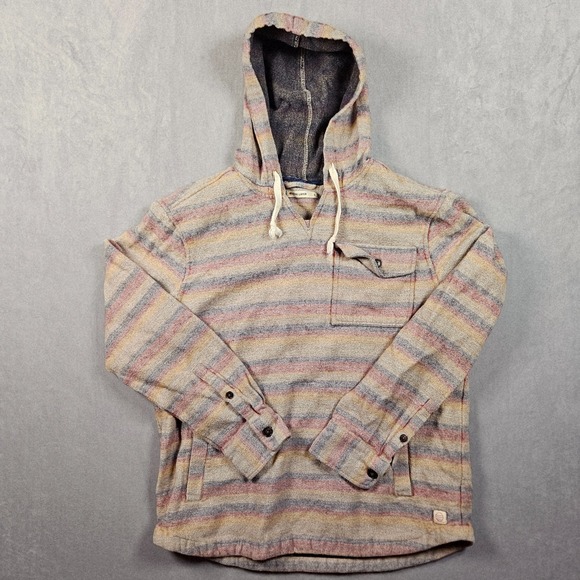 Marine Layer Other - Marine Layer Hoodie Mens Small Striped Multicolor Baja Pockets Casual Beach